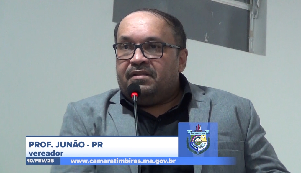 10/02: Vereador Prof. Junão defende transparência e cobra atualização do portal da prefeitura de Timbiras